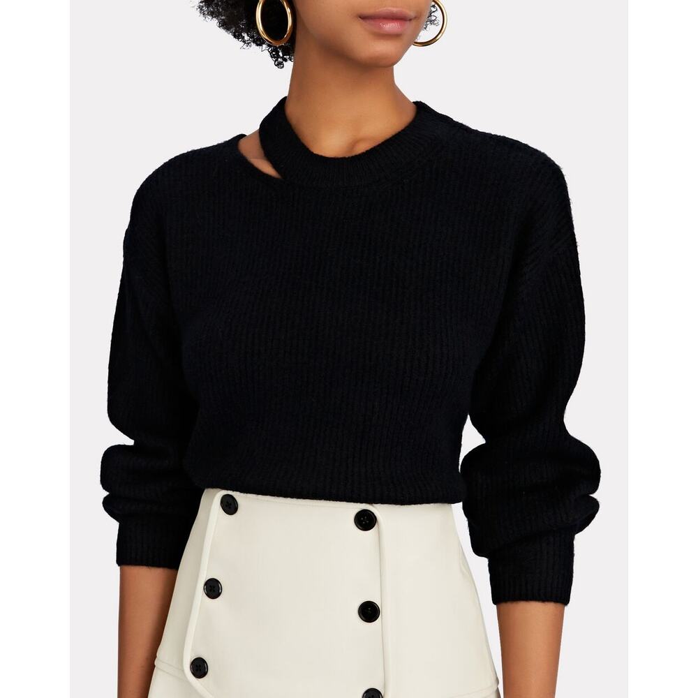 Rails Alexi Cut-Out Rib Knit Sweater Size Large